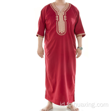 Mens dubai lengan panjang islamic arab thobe